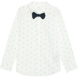 s.Oliver Junior Hemd mit Minimal AOP und Abnehmbarer Fliege