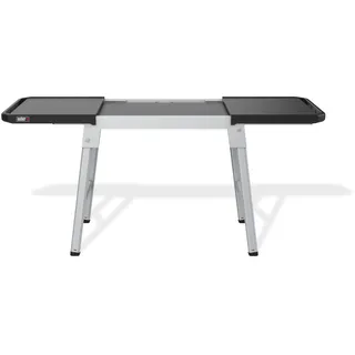 Weber Premium Universal-Grilltisch/Für Grills der Serien Slate, Lumin, Q und Pulse, Ausziehbar und höhenverstellbar mit Seitentischen, Kompatibel Works Zubehör, 75,5 x 168 x 56,5 cm