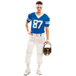 Mom Rugby-spieler Herrenkostüm - Blue - XL