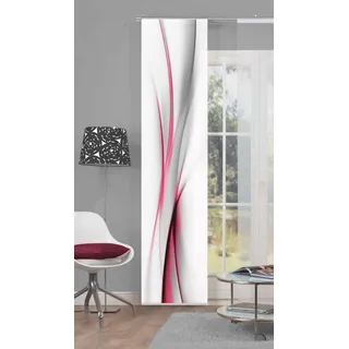 Home fashion Schiebevorhang, Rot, 245 x 60 cm