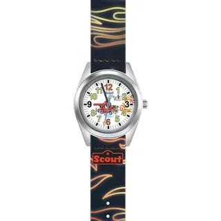 Scout Classic Quarzuhr 38 mm Aluminiumgehäuse schwarz Sportarmband schwarz