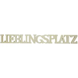 Dekoleidenschaft Schriftzug "Lieblingsplatz" aus MDF in Holz Optik, 75 cm lang, Deko Buchstaben, Holzbuchstaben