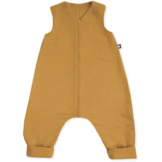 Julius Zöllner Schlafoverall Jumper Musselin, 0,5 TOG, waschbar bei 40°C, Made in Germany, Oeko TEX Standard 100, Zimt, Gr. 80