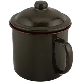 Yardwe Emaille Tasse Mit Deckel 14Oz Vintage Camping Becher Robuster Emaille-Becher Für Tee Kaffee Küche Outdoor Aktivitäten Und Wanderreisen Vielseitiger Trinkbecher