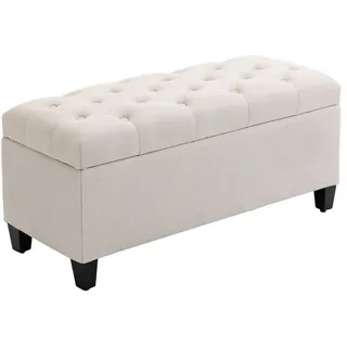 Homcom Truhenbank Cremeweiß 100 x 40 x 44 cm