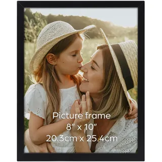Ditwis Bilderrahmen 20x25 Schwarz, Fotorahmen für 25x20 cm Fotos und Bilder, Wand- und Tischaufstellung, Modern Rahmen für Wohn-, Schlaf- und Büroräume