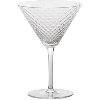 Zafferano Veneziano Mixology Glas für Cocktails Longdrinks Spirituosen | 4 Stück | Facetten Muster | mundgeblasen | Handarbeit (Martini (VN01800))