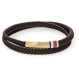 Tommy Hilfiger Jewelry Armband für Herren mit Geflochtenem Leder in Doppelschlaufe – Erhältlich in Braun, Schwarz oder Blau