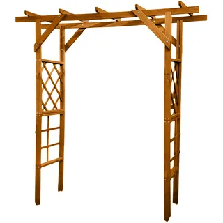 Promadino Rosenbogen Pergola Ben 200 x 65 cm Braun