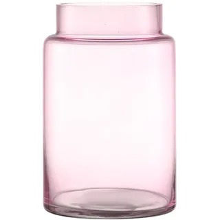 KAYLETIN Große Glasvase, Rosa Glasvase für Blumen, Große Blumenvasen für Blumensträuße, Hohe Vasen Mit Breiter Öffnung für Zuhause, Hochzeit, Wohnzimmer, Bürodekor, Hochzeit, Couchtisch, 23 cm