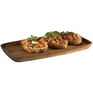 APS Servierbrett, Brett aus geöltem Akazienholz, Tablett aus Holz, Holzbrett für den Service, braun, 15 cm, 2 cm