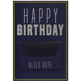 Perleberg - hochwertige Geldkarte zum Geburtstag - Geburtstagskarte mit Umschlag & kleinem Geldkouvert- Karte in 11,6 x 16,6 cm