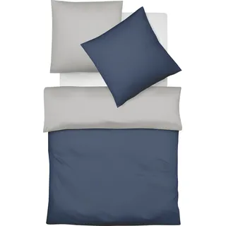 Lech W 4158 marine-silber 135 x 200 cm + 80 x 80 cm