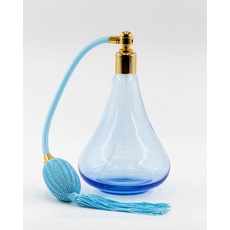 Parfümsprüher aus Bohemia-Glas transparent - hoch - Made in Italy - Vintage - 69301