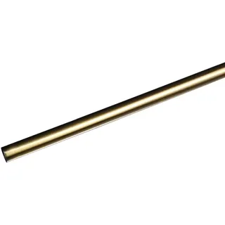 Gardinenstange LIEDECO "Fixmaß" Gr. 4, gold (messingfarben, antik), L:240cm Ø:16mm, Metall, Gardinenstangen, Gardinenstange, 1-läufig im Fixmaß Ø 16 mm