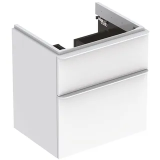 Geberit Waschtischunterschrank 2 Schubladen 58,4 x 61,7 x 47 cm Weiß Hochglanz