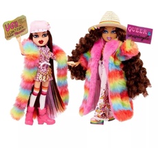 Bratz Pride Month Special Edition Designer Puppen by JimmyPaul - ROXXI & NEVRA - 2 Modepuppen, Outfits, Poster, Accessoires, Puppenständer & mehr - Voll beweglich - Zum Sammeln für Kinder ab 3 Jahren