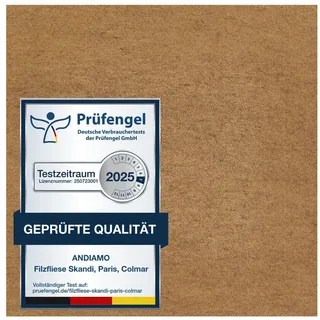 Andiamo Teppichfliese »Skandi, selbstklebend« rechteckig 4 mm Höhe 40x40 cm, 25 Stück (4 qm), 50 Stück (8 qm) oder 100 Stück (16 qm), beige