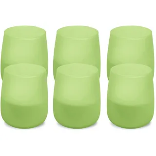 Spaas 6x Citronella Soft Glow Duftkerze, 38 Stunden - Pistaziengrün - Asian Garden