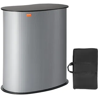 VEVOR Tragbare Messetheke Messetresen, 90 × 49 × 94 cm Messestand Ausstellungs-Thekenständer, Faltbarer Promotion-Einzelhandels-Bartisch, Pop-Up-Podium mit Aufbewahrungsregal, Tragetasche