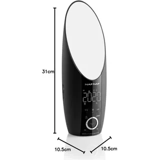 Wecker Radio mit Wake-up Light, FM-Tuner, Naturgeräuschen, LED-Lamp, schwarz