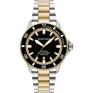 Emporio Armani Herren 42MM Zweifarbige Edelstahluhr, AR60089