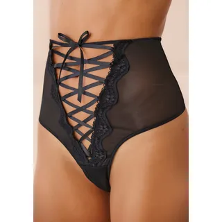 petite fleur gold High-Waist-String, mit Ouvert-Öffnung Petite fleur gold schwarz 32/34