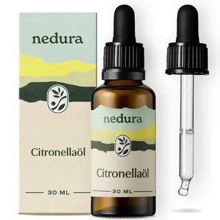 nedura® Citronellaöl [100% NATURREIN] - Echtes Citronella Öl, erfrischend & belebend - Ätherisches Öl, Citronella Oil - für Aromatherapie, Raumduft - 30ml