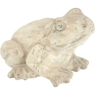 Dekofigur I.GE.A. "Frosch aus Keramik", beige (creme), B:14cm H:11cm, Keramik, Dekofiguren, Dekofigur, Antik-Look Gartendeko Tierfigur Deko Statue Gartenfigur Frosch