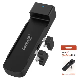 Carlinkit FireDrive Link Pro HDMI Car TV Converter für Fire TV Stick Streaming, Drahtloser Apple CarPlay & Android Auto Adapter, Kompatibel mit Verkabelten CarPlay-Fahrzeugen, 3-in-1 Dongle, Plug&Play