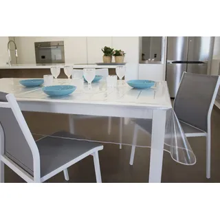 Gemitex Tischdecke transparent mit Glitter-Effekt 140 x 220 cm Gold