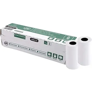 Exacompta 40339DE 10er Pack Thermorollen für EC-Cash Geräte, 1-lagig, Breite: 57mm, Länge 18m, Durchmesser Kern: 12mm SEPA Lastschrifttext auf der Rückseite(deutsch) 55g/m2 extra-BPA frei