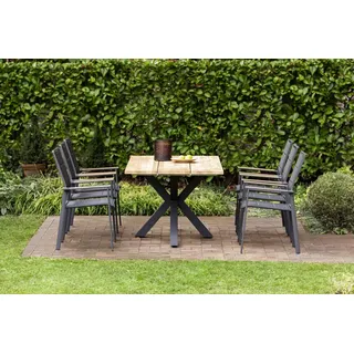 Niehoff Set Alto, Revent - Das Set besteht aus: 1x Tisch Alto, 6 x Stapelsessel Revent.