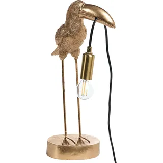 BELIANI Tischlampe Gold Kunstharz 42 cm Hoch 1-Flammig Glühbirnen-Optik Tiermotiv Tukan Langes Kabel mit Schalter Glam Nachttischlampe Leselampe - Gold