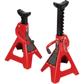 Big Red T42002A Torin Steel Jack Stands: Double Locking, 2 Tonnen (1.8 kg) Kapazität, Rot, 1 Paar