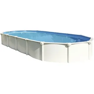 Aufstellpool Stahlwandpool-Set Steely SUPREME oval 730x370x130 cm inkl. Sandfilt