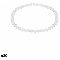 BigBuy Accessories Damen-Armband mit Kristallen 147199 (20 Stück), 0,4 cm, Plástico, Kein Edelstein