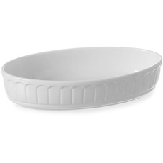 Bild Ofenform Rustica, Oval, Hohe Schlag- und Verschleißfestigkeit, geeignet für Ofen, Mikrowelle, Geschirrspüler, 220x130x(H)40mm 786321 strahlendes weiß