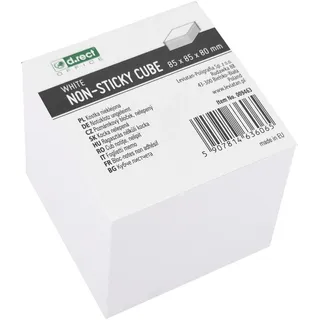 D.RECT Zettelklotz Notizklotz Ersatzpapier (für Zettelbox) | 85x85x80mm circa 750 blatt | Weiß