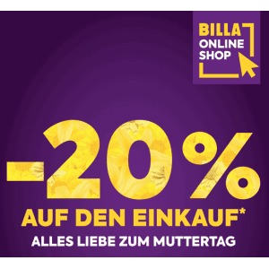 BILLA Onlineshop &#8211; 20% Rabatt auf den Einkauf bis 12.5.