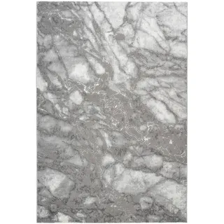 Kayoom Mineral 425 Kurzflorteppich 80 x 300 cm Silber