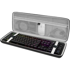 Geekria Tastaturhülle, Hartschale, Reisetragetasche für 108 Tasten, Computer, mechanische Gaming-Tastatur, kompatibel mit Logitech MX Mechanical Wireless, G915, K840, K845 Tastatur (Grau)