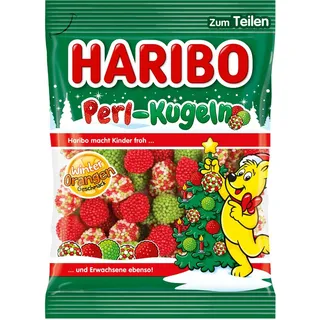 Haribo Weihnachten Perl Kugeln Beutel Gelee mit Nonpareille 200g