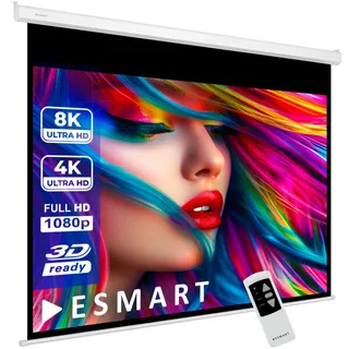 ESMART Professional MIMOTO Motor-Leinwand 327 cm Bild 305 x 229 cm (150") 4:3 | Programmierbare Fernbedienung | Heimkino elektrische Beamer Projektionsleinwand Motor Leinwand LCD LED