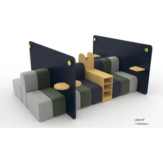 Wartezimmer Möbel Sitz Garnitur Hotel Büro Kanzlei Praxis Einrichtung Textil Neu - Grün