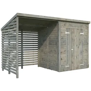 Leif Gerätehaus 370 x 170 cm Grau Tauchgrundiert