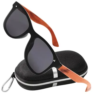 Polarisierte Sonnenbrille - EdiPremium - Klarer Augenschutz - UV-400 Filter - Trendiges Design - Geschenkidee - Unverzichtbar für den Sommer - Schwarz