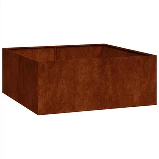 vidaXL Pflanzkübel Rostig 100x100x40 cm Wetterfester Stahl
