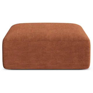 Cosmopolitan Design Pouf Campi aus Cord terrakotta , Terracotta , Textil , 90x40x90 cm , Wohnzimmer, Sessel, Hocker & Hockerbänke, Poufs