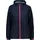Damenjacke mit fester Kapuze Schwarz Blau XXS